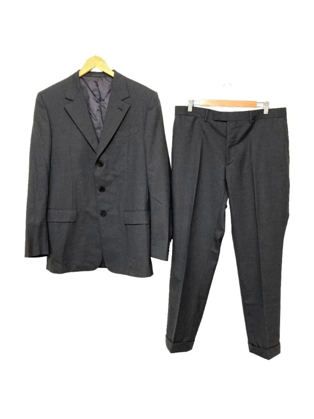 Louis Vuitton Tailored Jacket Trousers Pants Suit Set 52 Gray